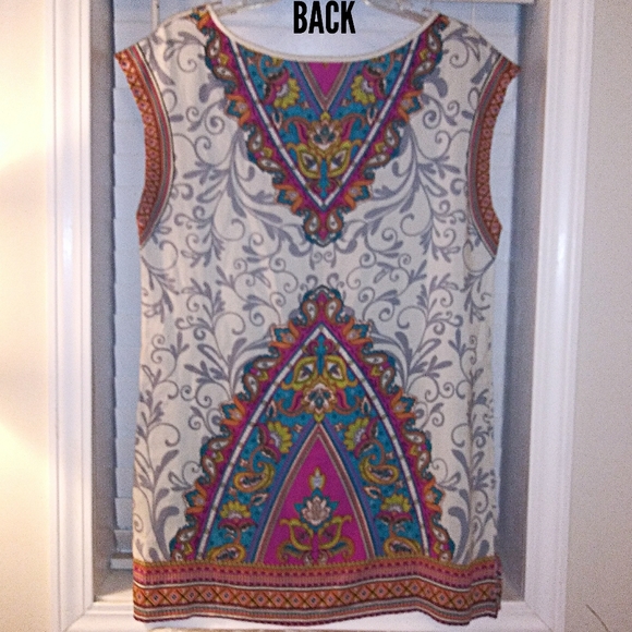 Yahada Silky Boho Paisley Tunic Dress - Picture 6 of 7